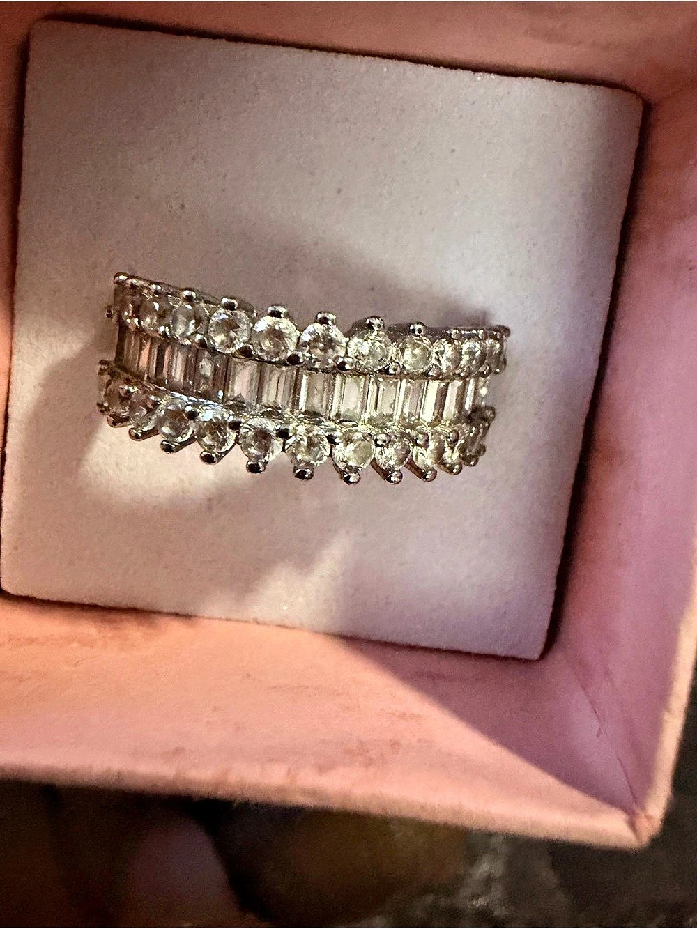 Crystal-Set Statement Ring